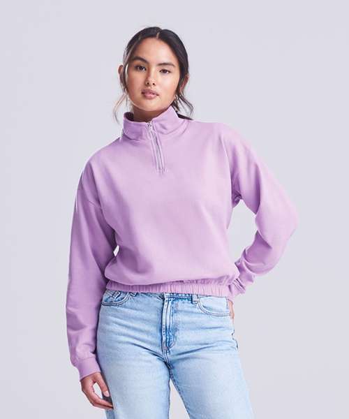 Women's cropped ¼-zip sweat